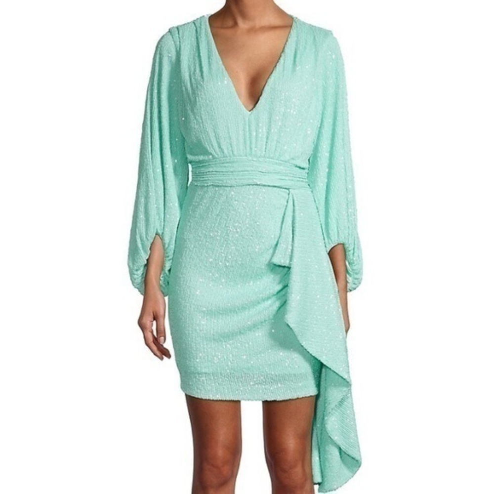ONE33 SOCIAL Sequined Ruffled Dress Size 8